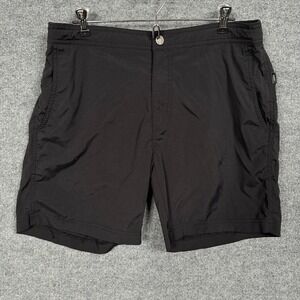 Onia Mens‎ Size Large The Calder Swim Trunks Shorts Black Mesh Lined Pockets